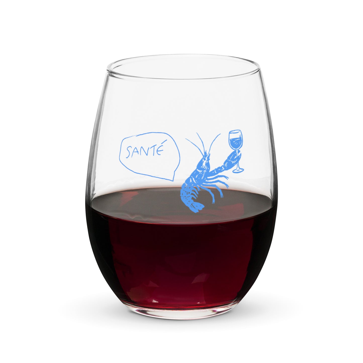 "Santé" – Weinglas ohne Stiel